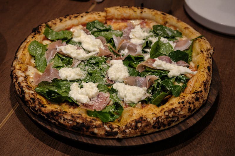 Anthony's coal fired white pizza with ricotta and truffle