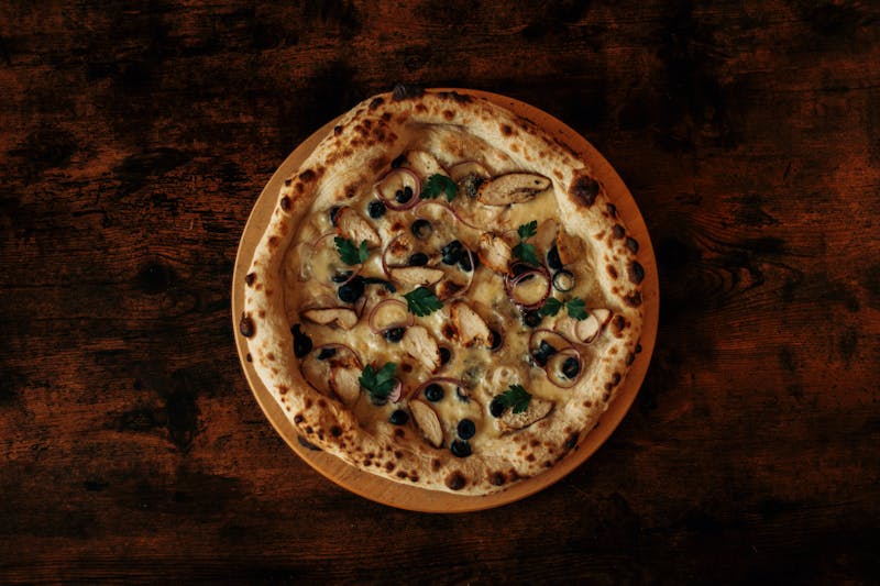Anthonys coal fired BBQ chicken pizza